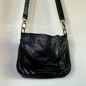 Latico Black Leather Shoulder Bag